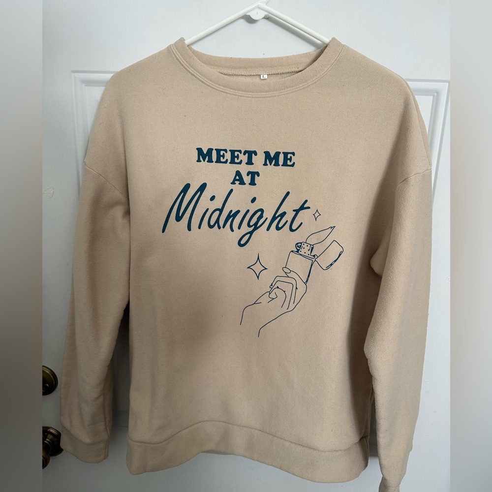 TAYLOR SWIFT “MEET ME AT MIDNIGHT” SWEATSHIRT - WORN ONCE